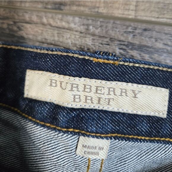 Burberry Brit dark mens relaxed jeans no stretch 100% cotton size 30 short - Picture 8 of 15